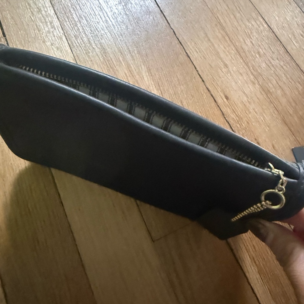 Black Leather Coach toiletries bag - Picture 3 of 5